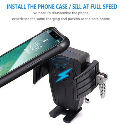 Motorcycle GPS Mobile Phone Wireless Charging Navigation Bracket for Honda Gold Wing GL 1800 F6B GL1800 DCT 2018 2019 2020 2021 Motorcycle Phone Holder Perch Mount Navigational Accessories