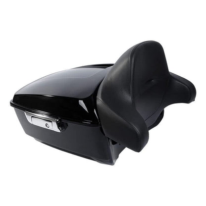 TCMT King Motorcycle Trunk Box Backrest 2 Up Mounting Rack For Harley 2014-2025 Touring CVO Road King Road Glide Street Glide Electra Glide Pack - color: Style A Black 2 Up Rack#2