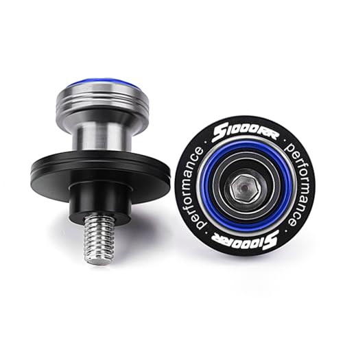 Compatible with Motorcycle S1000RR S1000R S1000XR S 1000RR 1000R 1000XR 2008-2023 2024 2025 2026 Front Wheel Axle Crash Protector Pad Rear Swingarm Spools Slider Stand Accessories (Blue) - color: Blue