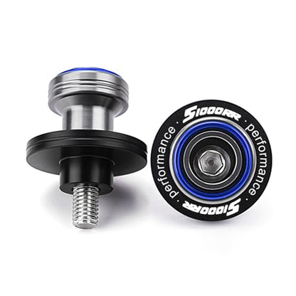 Compatible with Motorcycle S1000RR S1000R S1000XR S 1000RR 1000R 1000XR 2008-2023 2024 2025 2026 Front Wheel Axle Crash Protector Pad Rear Swingarm Spools Slider Stand Accessories (Blue) - color: Blue