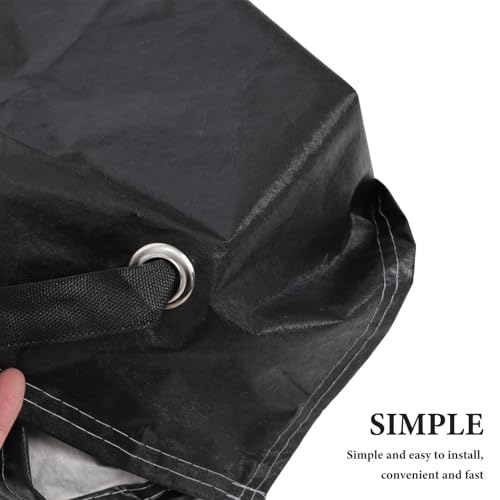Motorcycle Cover XL Black Thickened Waterproof Outdoor Bike Protector Full Weather UV Rain Sunshade Shelter with Dual Ear Design