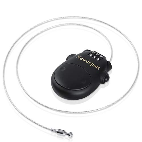 2′5″Retractable Refrigerator Lock High-Security 3-Digit Combination Lock for Bike, Ski, gate and French Door & Stroller - Compact Portable Travel Lock for Helmet, Luggage & Scooter - Resettable