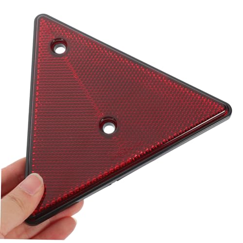 2pcs Reflective Triangle Safety Signs for Vehicles Emergency Roadside Warning Reflectors for Cars Trucks and Trailers Weather-resistant and Visible Low Light Conditions