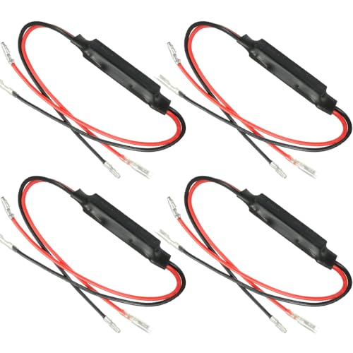Gebildet 4pcs 12V Motorcycle Resistor 10W10Ω Adaptor Motorbike Turn Signal Indicator Resistor Flash Fix Error LED for Motorbike Motorcycle(Y-066) - color: Y-066