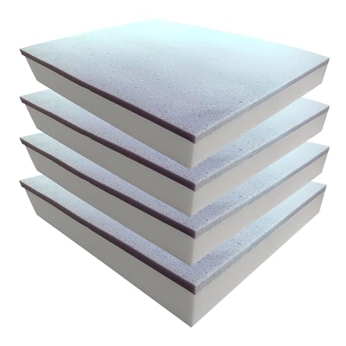 Foamma 2" x 24" x 72" Gel Memory Foam, High Density Base, Cooling Pressure Relief Cushion, Couch Filler Stuffing, Chair Padding, Memory Foam for Couch Cushions, 4 Pack - color: Gel Memory Foam, size: 2" x 24" x 72", style: 4 Pack