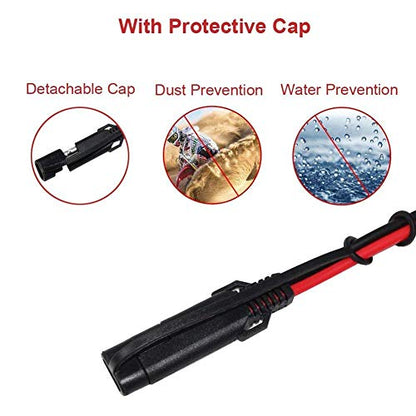SPARKING 10FT 12V Battery Alligator Clip to SAE 2Pin Quick Disconnect Cable SAE to Battery Clamp-On Cable 15A Fuse (10FT) - size: 10FT