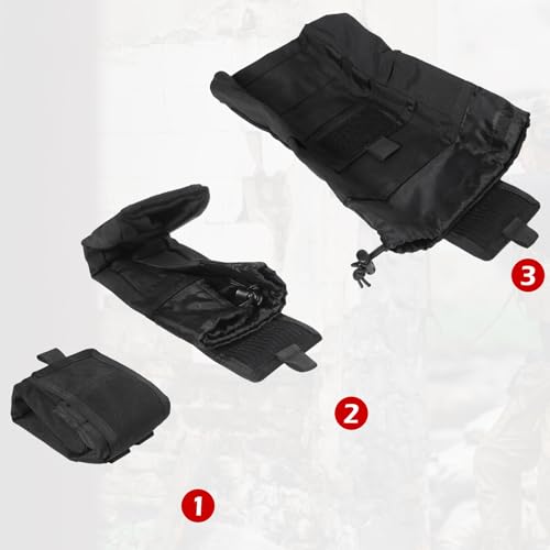 Azarxis Tactical Mini Belt Pouches, Multi-Purpose Small Battery Case Compact Utility EDC Card Slot Holder Waist Bags Military Molle Pack Sundries Storage Pack - color: #06 Black