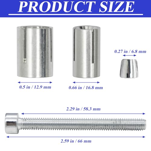 Motorcycle Bar End Mounting Screw Set Motorcycle Handlebar Bar End Mirror Adapter Universal 13mm-24mm Handlebar Expansion Screws for 7/8'' Handle Bar Grip End (2 Pack)