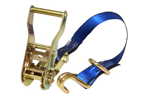 Everest Premium Ratchet Tie Down – 1 PK – 1 IN – 16 FT – 1000 LBS Working Load – 3000 LBS Break Strength – Cambuckle Alternative – Moving Appliances and Equipment
