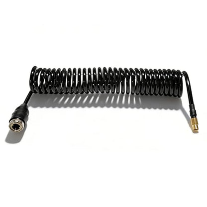 Polyurethane Recoil Air Hose, Car Air Pump Extend Hose, Air Compressor Hose, 16.4ft PS20 Female Plug Inflator Extension Tube for American Tire Nozzle Car Motorcycle - size: 16.4 ft