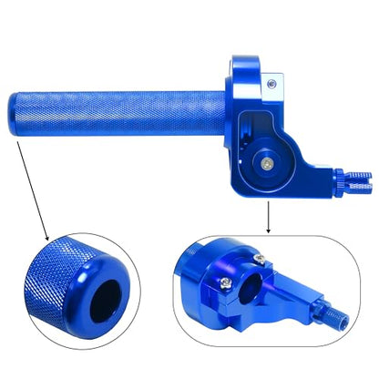 Motorcycle Throttle Grip 7/8" 22mm CNC Aluminum Quick Twister with Throttle Cable for KLX CR CRF EXC XR CRF50 CRF230 50 110 125 230 250 Dirt Pit Bike Motocross Motorbike Quad ATV - color: Style-B-Blue