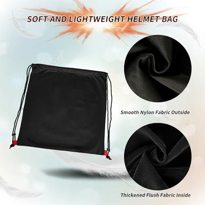 Drawstring Helmet Bag, Motorcycle Helmet Storage Bag Large Capacity Welding Helmet Bag For Ski Snowmobile Dirt Bike Motocross Bicycle Racing Skiing Cycling Riding Sports Helmet