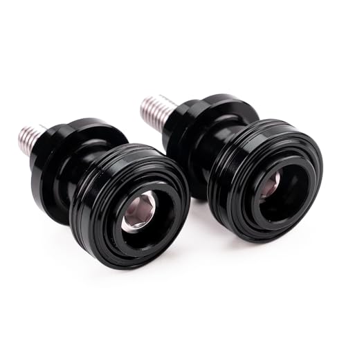 M8 Swingarm Spools Sliders, CNC Billet Aluminum Universal Paddock Rear Stand Screws Bobbins, Fits for CBR600RR CBR1000RR, GSXR600/750/1000, ZX6R ZX10R Z650 Z900, SV650,S1000RR– 2 PCS (Black) - color: Black