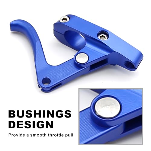 CNC Finger Throttle Clutch Lever 7/8" Handlebar Motorcycle Replacement for Wave Runner (Blue) - color: Blue