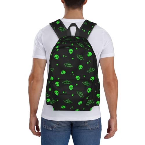 Galaxy Alien Backpack Bookbag Laptop Backpacks Multipurpose Daypack for Boys Girls School Men Women Travel Hiking - color: Galaxy Alien