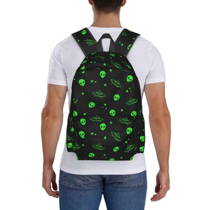 Galaxy Alien Backpack Bookbag Laptop Backpacks Multipurpose Daypack for Boys Girls School Men Women Travel Hiking - color: Galaxy Alien