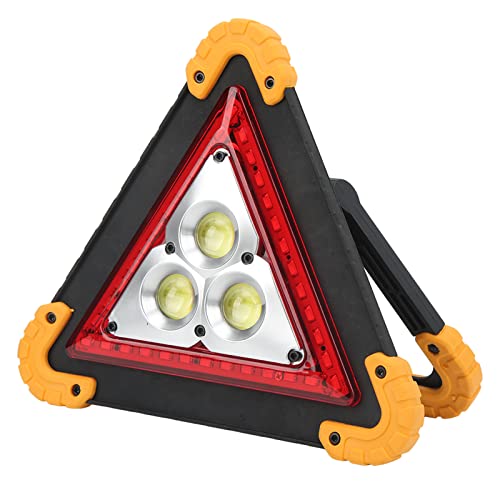 Warning Triangle Light, LED Emergency Triangle Light, Portable Multifunctional Car Warning Triangle Lamp Triangle Cob Work Light for Vehicle Truck Accident Car Repairing