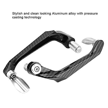 KIMISS 7/8" Universal Motorcycle Handlebar Protector, Silver Aluminum Alloy Brake Guard for Cruiser & Dirt Bikes, Lightweight & Rustproof