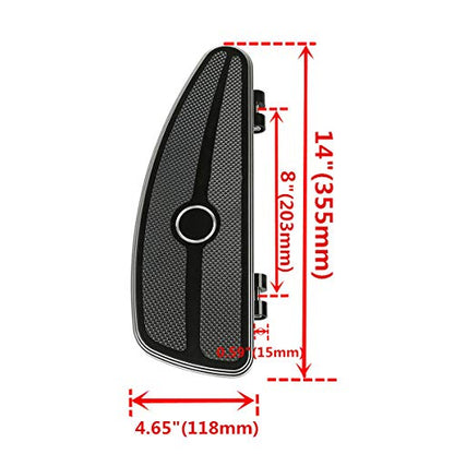 TCMT Pair Half-Shield Burst Rider Footboard Fit For Harley Touring 1986-2025 Road King Electra Street Road Glide Trike Models 2008-2025 Softail FL 1986-2017 Switchback FLD 2012-2016 - color: Rider Footboard, size: Style C