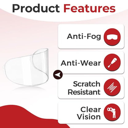 2 Pcs Anti-Fog Insert Compatible with Shoei CWR-1/CW-1/CNS-1 Helmet Shield Lens | Fits For Helmets, Clear Vision, Durability Design - size: 2 Pcs