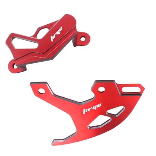 Motorcycle Parts CNC Aluminum Brake Disc Caliper Guard Cover Protector for CRF450R 2002-2025 CRF250R 2004-2025 CRF450X 2005-2017 CRF250X 2004-2017 CRF450RX 2017-2025 Dirt Pit Bike - size: Caliper Guard + Brake Disc Guard