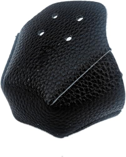 100% Real Cowhide | Toe Cap Guard Protectors | Roller Skate Derby Speed 1 Pair(Black) - color: Black