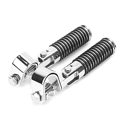 Universal Stainless Steel Motorcycle Foot Pegs Replacement for 1 Inch Engine Guards Foot Rests Mounting on Tubing