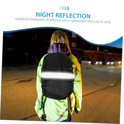Reflective Hiking Backpack Cover with Elastic Band Rain Protection for Outdoor Adventures Lightweight and Portable Enhanced Night Visibility for Camping and Biking Fits Backpacks