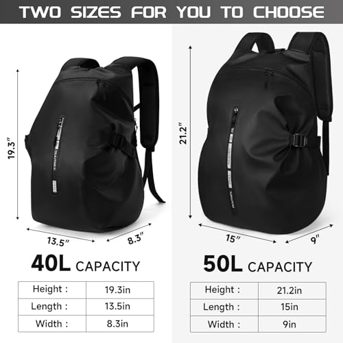 Motorcycle Backpack, Waterproof Helmet Backpacks for Men Large Capacity Storage Motorcycle Bag with Reflective Stripe - size: Medium