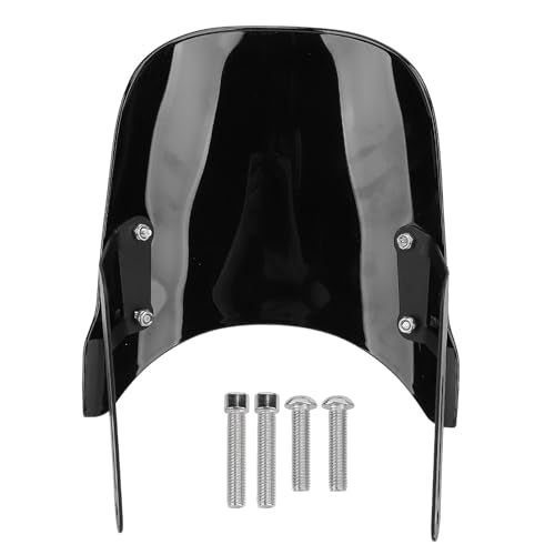 Motorcycle , Black Wind Deflector PMMA Panel Front Wind Deflector with Mount Bracket for Scrambler 400X 2023-2024, for Speed 400 2023-2024, for Street Scrambler 900 - size: Black