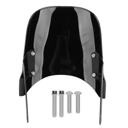Motorcycle , Black Wind Deflector PMMA Panel Front Wind Deflector with Mount Bracket for Scrambler 400X 2023-2024, for Speed 400 2023-2024, for Street Scrambler 900 - size: Black