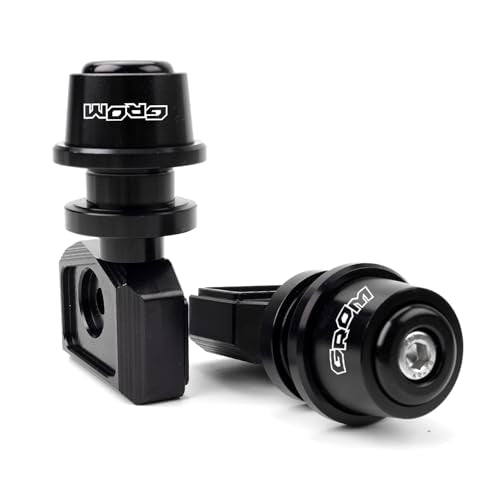 Compatible with Grom 125 2024 MSX125 MSX 125 2013-2021 2022 2023 Grom Accessories CNC Motorcycle Swingarm Spools Sliders Rear Wheel Axle Stand Screws Adapter (Black) - color: Black
