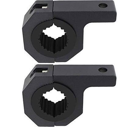 Universal Bull Bar Clamp Mounting Kit-2PCS Heavy Duty LED Light Bar Brackets for 1.38"/1.5"/1.6"/1.97" Tubes, Fits Roof Roll Cage, Bumper, Off-Road Driving Lights - size: 2pcs Standard