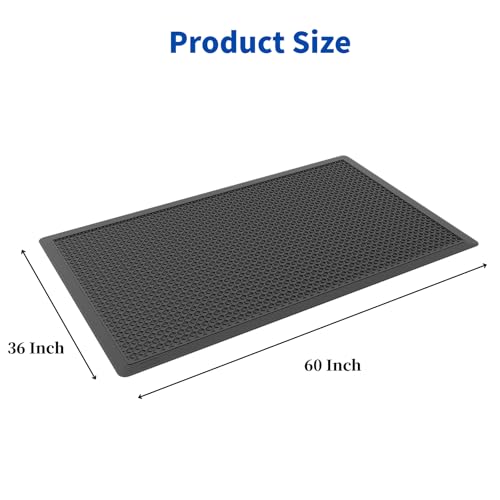 60"×36" Heavy Duty Commercial Rubber Mat,Non-Slip, Grease Resistant Bubble Anti Fatigue Mat Use for Commercial Kitchen, Ramp, Pool, Restaurant, Garage(2 PCS) - size: 60"×36"-2PCS(Scraper Mat)