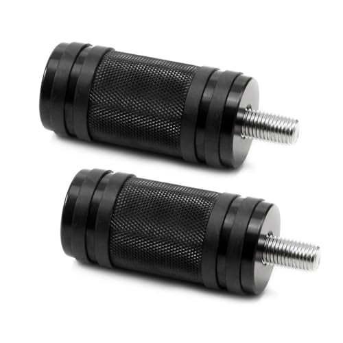 ONETEN Motorcycle CNC Edge Cut Anti-Skid Gear Knurled Shifter Peg Retro Refit Shift Lever Pegs Pedal Fit for Harley Sportster Touring Dyna Softail - color: Black+Silver