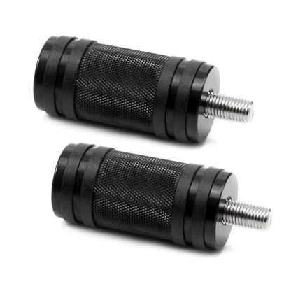 ONETEN Motorcycle CNC Edge Cut Anti-Skid Gear Knurled Shifter Peg Retro Refit Shift Lever Pegs Pedal Fit for Harley Sportster Touring Dyna Softail - color: Black+Silver