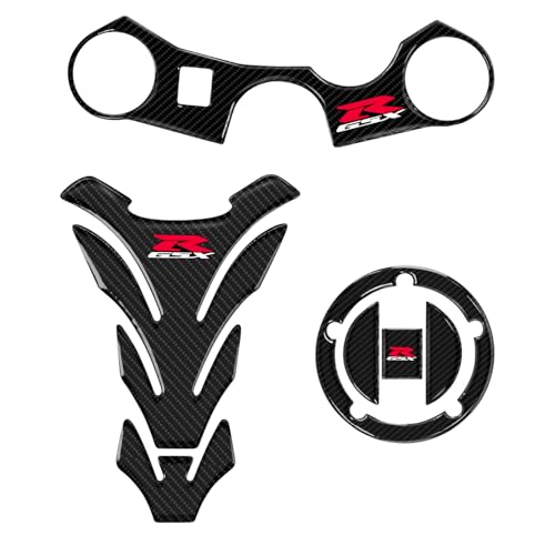 for GSXR Motorcycle Tank Pad Gas Tank Protector Compatible with Suzuki GSX-R GSXR600 GSXR750 GSXR1000 2006-2017 3D Anti Slip Tank Pad Stickers Gas Oil Fuel Tank Pad Protectors - size: For GSXR-1