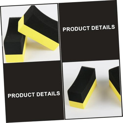 Zerodeko 2pcs Car Cleaning Sponge Durable High Absorbency Scratch Tire Dressing Applicator Pads for Polishing and Detailing for Cars Trucks and Motorcycles