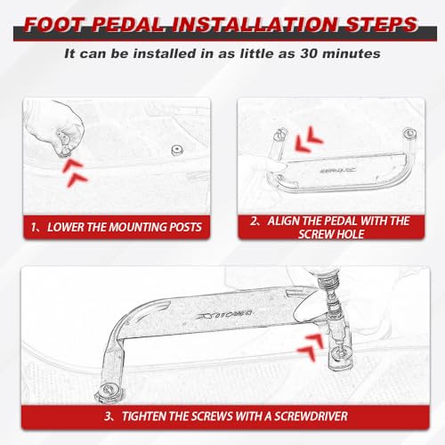 Xitomer Extension Pedal Compatible With Ruckus 50 Zoomer 2003-2024 Foot Pegs Footrest Wing Extension Pedal Motorcycle Extend Footpeg