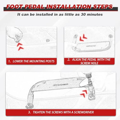 Xitomer Extension Pedal Compatible With Ruckus 50 Zoomer 2003-2024 Foot Pegs Footrest Wing Extension Pedal Motorcycle Extend Footpeg