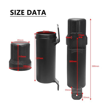 Motorcycle Universal Off-Road Waterproof Tool Tube Storage Boxmotorcycle Tool Box - Glove, Raincoat, Cap Repair, Registration - size: Medium: 34*8.6*8.6 cm (without Lock)