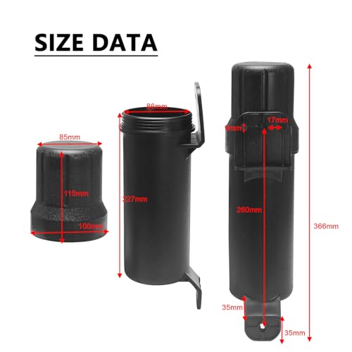 Motorcycle Universal Off-Road Waterproof Tool Tube Storage Boxmotorcycle Tool Box - Glove, Raincoat, Cap Repair, Registration - size: Medium: 34*8.6*8.6 cm (without Lock)