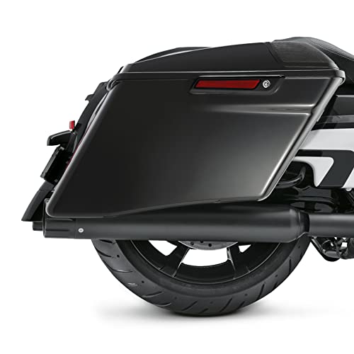 XFMT Motorcycle Saddlebags 4" Stretched Hard Saddle Bags Extended Saddlebags W/ 5"x7" For Harley Touring CVO Road King Street Glide Road Glide Electra Glide 2014-2024, Vivid Black Black Latches - color: 4" Stretched-Vivid Black W/ 5x7"Speaker Lids Black L