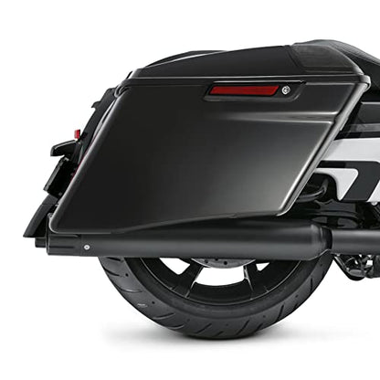 XFMT Motorcycle Saddlebags 4" Stretched Hard Saddle Bags Extended Saddlebags W/ 5"x7" For Harley Touring CVO Road King Street Glide Road Glide Electra Glide 2014-2024, Vivid Black Black Latches - color: 4" Stretched-Vivid Black W/ 5x7"Speaker Lids Black L