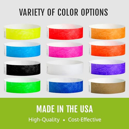 1,000 WristCo Cranberry Tyvek Wristbands for Events - Comfortable Tear Resistant Paper Bracelets ID Wrist Bands for Concerts Festivals Admission Party Identification - color: Cranberry