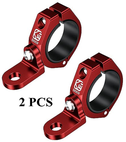 BRCOVAN 2PCS UTV Whip Light Mounts, LED Light Bar Mounting Bracket, Red | Solid Aluminum Alloy Materials, 360° Adjustable Off-Road Whip Flag Mount Fit 1.5''/1.65'' /1.75''/1.85''/2'' Roll Cage Bars