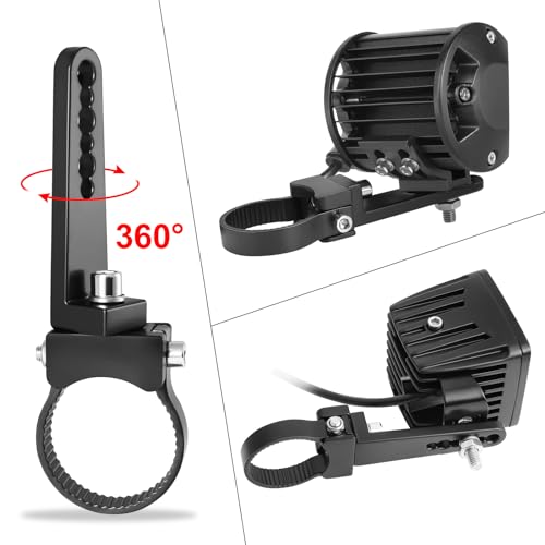 1.75" Bull Bar Tube Mount Clamps Universal Mounting Brackets Holder Kits for Led Hid Light Bar Jeep Wrangler Trucks Off-Road, 2pcs - size: 1.75 Inch