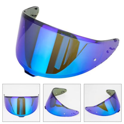 Shoei RF-1400 Helmet Visor Replacement for X15 CWR-F2 RF-1400 Z8 NXR2, CWR-F2 Shield Windshield Anti-Scratch UV Protection (Electroplated Blue) - color: Electroplated Blue