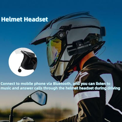 VSYSTO 2K Motorcycle Helmet Camera, 170° Super Wide Angle, Smile Face Spectral Light, Remote Control, WiFi, Waterproof, Night Vision, G-Sensor, Loop Recording
