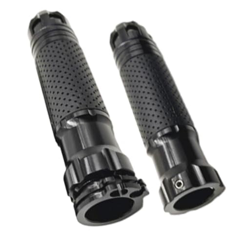 Riloer Motorcycle Handlebar, Non-Slip Hand Grips, Compatible with Motorcycles with 7/8 inch (22MM) Handlebars, 2 PC - color: Black